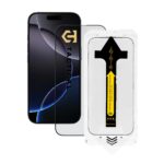 Apsauginis ekrano stikliukas Apple iPhone 17 Pro Tactical Impact Barrier for Rookies prieš juodą telefoną