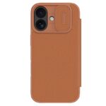 Rudas atverčiamas dėklas Apple iPhone 17 su apsaugotu kameros moduliu
