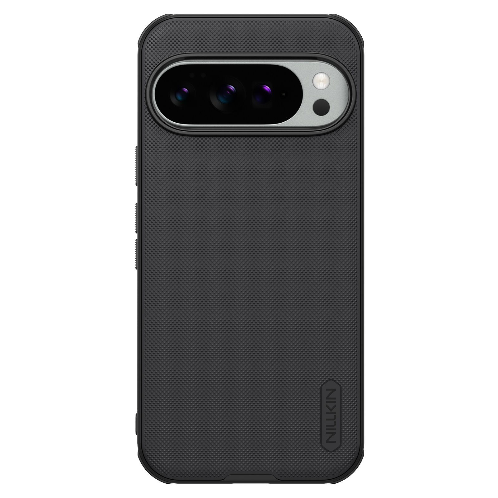 Juodas dėklas Nillkin Super Frosted PRO Magnetic Google Pixel 10 Pro Juodas dėklas Nillkin Super Frosted PRO Magnetic telefonui Google Pixel 10 Pro su grūdėta tekstūra ir fotoaparato apsauga