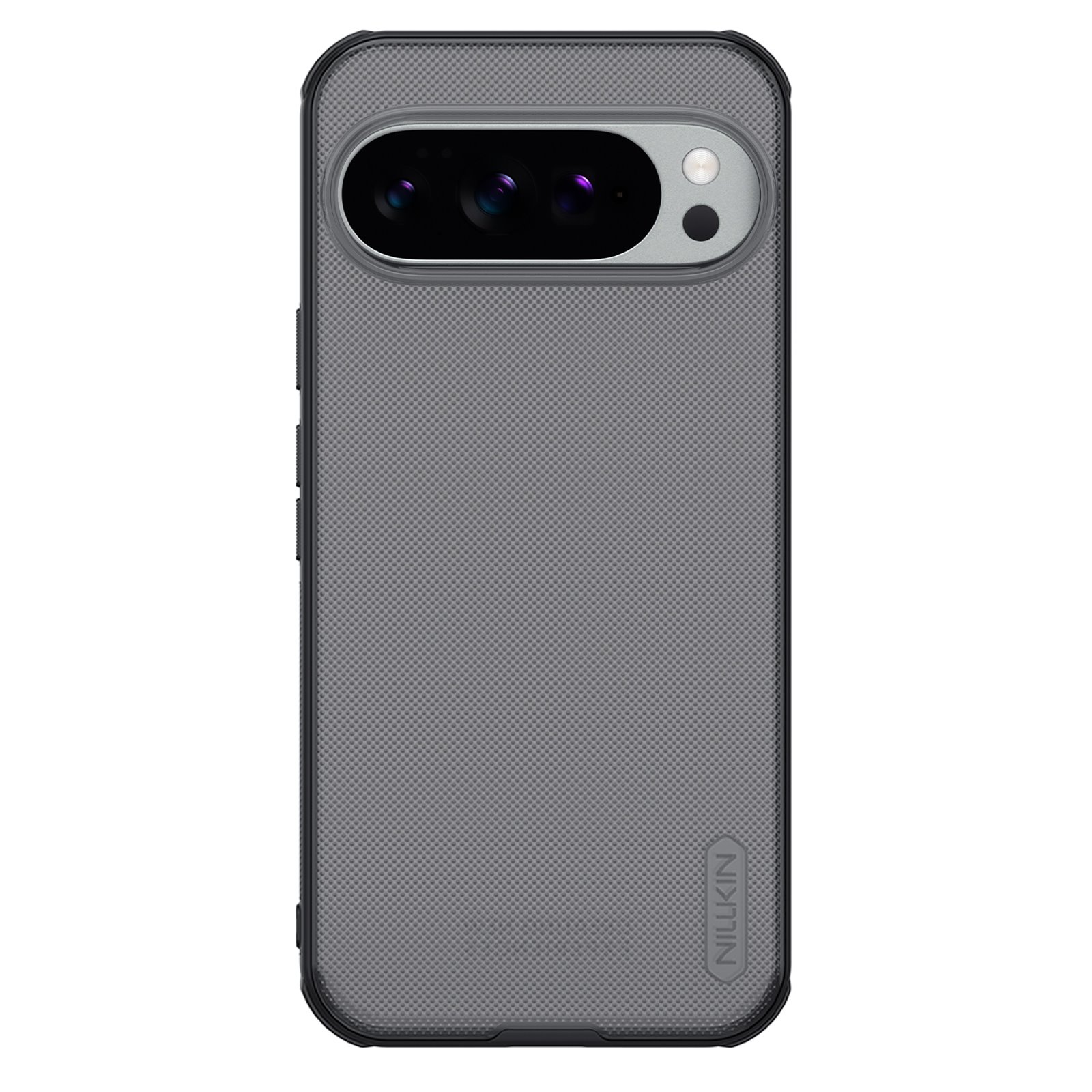 Skaidrus-juodas plastikinis deklas Google Pixel 10 Pro XL Nillkin Frosted Shield Skaidrus-juodas plastikinis deklas Google Pixel 10 Pro XL Nillkin Frosted Shield su teksturuota pavirsiaus dalimi