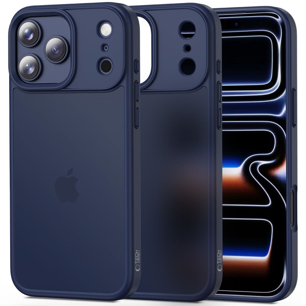 Tamsiai mėlynas matinis dėklas Apple Iphone 17 Pro Tech-Protect Magmat tamsiai melynas matinis deklas apple iphone 17 pro techprotect magmat su kameru apsauga