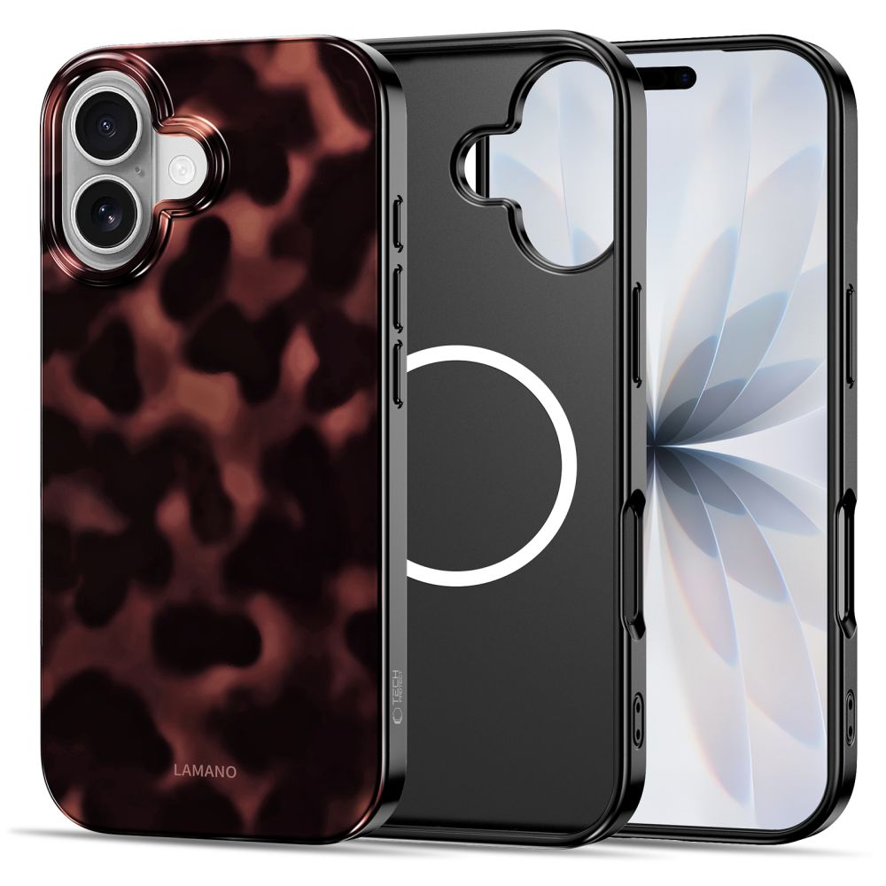 Panther dėklas Apple Iphone 17 Tech-Protect Lamano Panther dėklas Apple Iphone 17 Tech-Protect Lamano su tamsios rudos spalvos raštu ir juoda vidine dalimi