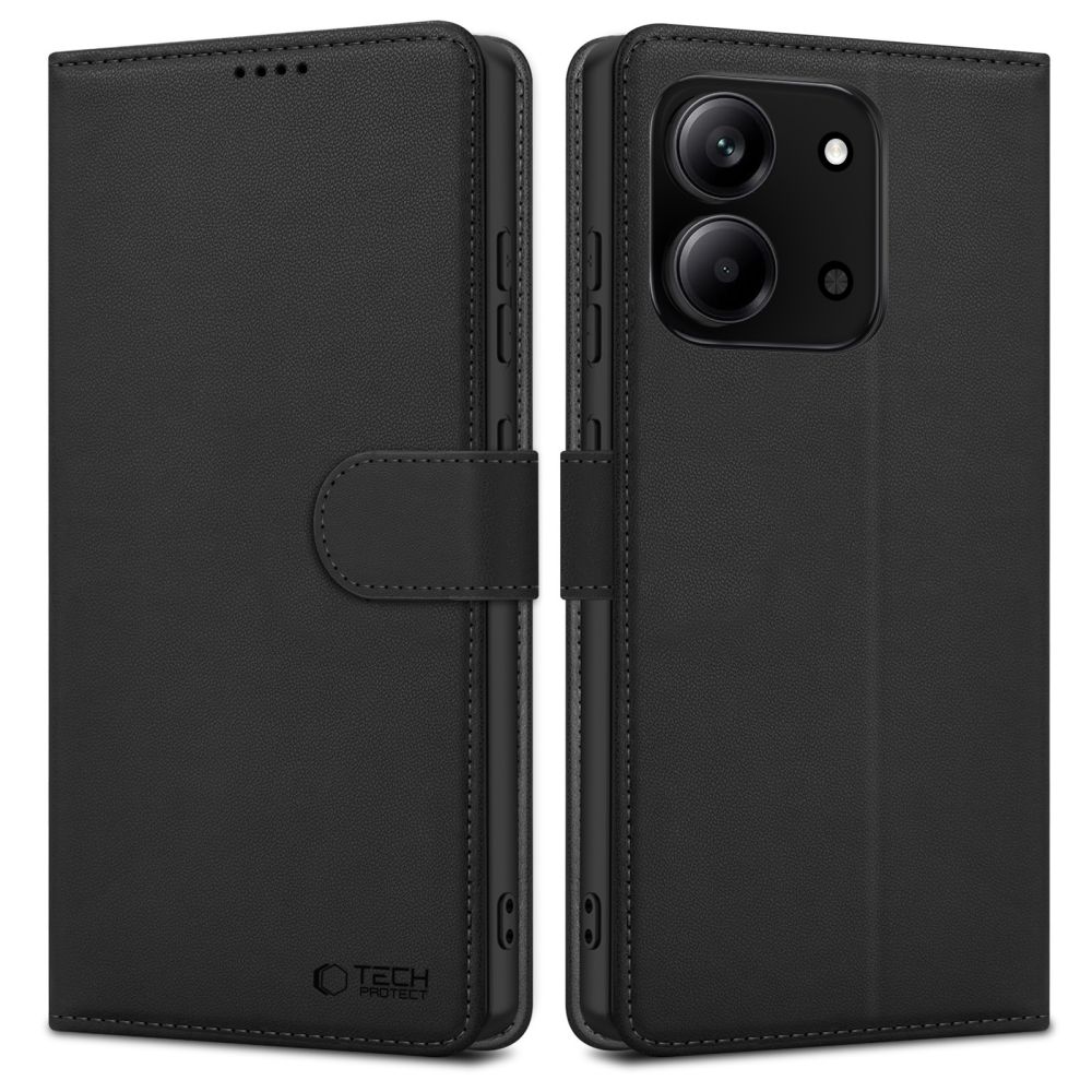 Juodas atverčiamas dėklas Xiaomi Redmi 15C Poco C85 Tech-Protect Wallet Juodas atverčiamas dėklas Xiaomi Redmi 15C ir Poco C85 telefonams Tech-Protect Wallet