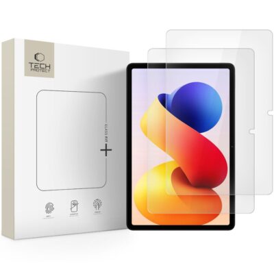 Skaidrus apsauginis ekrano stikliukas Xiaomi Redmi Pad Pro ir 2 Pro 12.1 TECH-PROTECT GLASS FIT plokščių komplektas