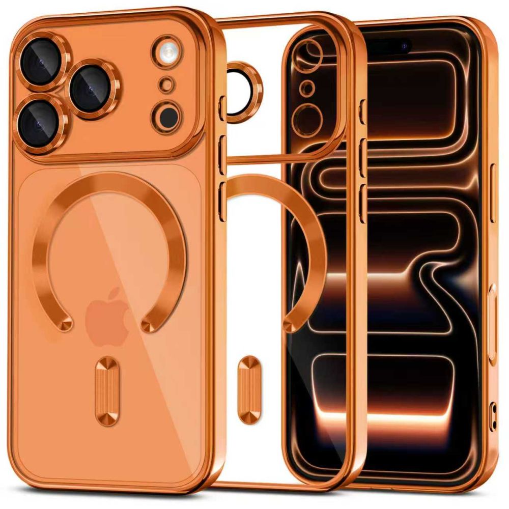 Oranžinis dėklas Apple Iphone 17 Pro Max Tech-Protect Magflex Magsafe Oranžinis dėklas Apple Iphone 17 Pro Max Tech-Protect Magflex Magsafe su apvalia magnetine dalimi gale