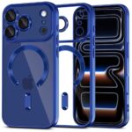 Tamsiai mėlynas dėklas Apple Iphone 17 Pro Max Tech-Protect Magflex Magsafe priekinė ir galinė pusės su pažymėtomis kameromis ir magnetiniu žiedu