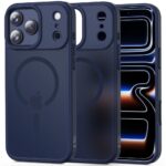 Tamsiai mėlynas matinis dėklas Apple Iphone 17 Pro su MagSafe funkcija