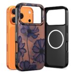 Velvet Night dėklas Apple Iphone 17 Pro Tech-Protect Lamano Magsafe su tamsiu gėlių raštu