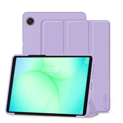 Violetinis dėklas Galaxy Tab A9 A11 Tech-Protect Smartcase patogiam tabletės laikymui ir apsaugai