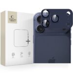 Tamsiai mėlyna galinės kameros apsauga Apple Iphone 17 Pro Tech-Protect Camfull Fit+ ant telefono kameros
