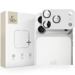 Sidabrinė galinės kameros apsauga Apple Iphone 17 Pro Tech-Protect Camfull Fit+ su trimis apsauginiais žiedais kameroms