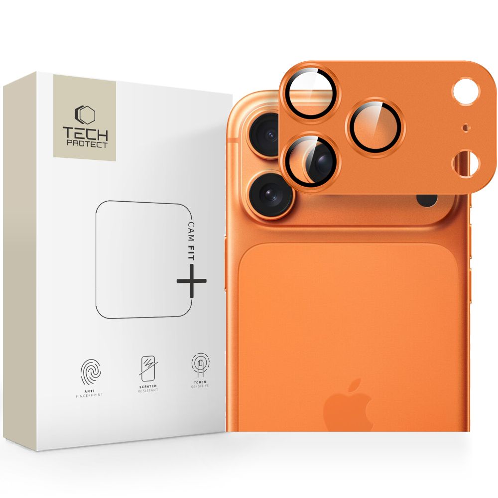 Oranžinė galinės kameros apsauga Apple Iphone 17 Pro Max Tech-Protect Camfull Fit+ Oranžinė galinės kameros apsauga Apple iPhone 17 Pro Max Tech-Protect Camfull Fit plus