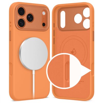 Oranžinis dėklas Apple Iphone 17 Pro Tech-Protect Uniq Magsafe su magnetiniu įkrovikliu