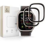 Titano spalvos apsauginis stiklas Apple Watch Ultra 49mm TECH-PROTECT GLASS RING 2-PACKS