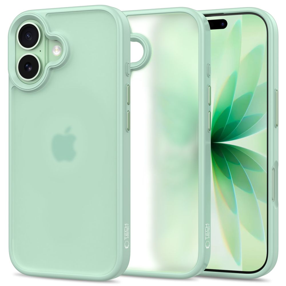 Žalias dėklas Apple Iphone 17 Tech-Protect Magmat Žalias dėklas Apple Iphone 17 Tech-Protect Magmat matiniu paviršiumi ir apsauga kamerai