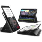 Juodas dėklas Apple Ipad Pro11 5 6 2024 2025 Esr Flip Hybrid atlošiant ir stovint įvairiose pozicijose