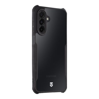 Skaidrus-juodas dėklas Tactical Quantum Stealth telefonui Samsung Galaxy A17 4G 5G su matoma kameros apsauga