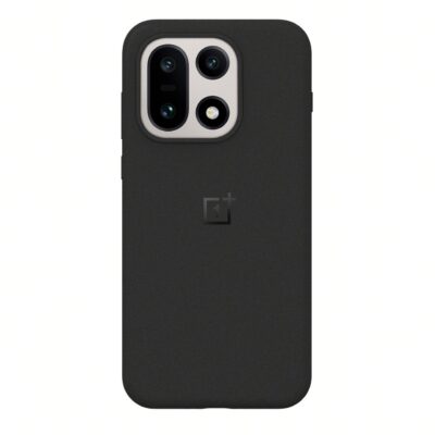 Juodas originalus dėklas OnePlus 15 5G Sandstone Magnetic su matiniu paviršiumi ir integruota kameros angos apsauga