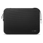 Juodas krepšys Laptop 15-16 TECH-PROTECT HARDPOUCH su tekstūruota paviršiaus medžiaga ir užtrauktukais