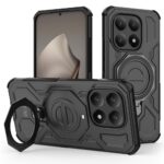 Juodas matinis dėklas Xiaomi 15T TECH-PROTECT TACTICSTAND MAGSAFE su stovu ir matiniu paviršiumi