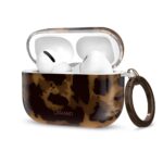 Panther dėklas Apple Airpods Pro 3 su rudu leopardiniu raštu ir raktu