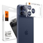 Mėlynas apsauginis stiklas galiniai kamerai Apple Iphone 17 Pro SPIGEN OPTIK PRO XL EZ FIT su dėklu