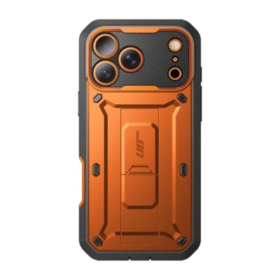 Oranžinis dėklas Apple Iphone 17 Pro Supcase Unicorn Beetle Pro tvirtas ir patvarus