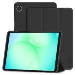 Juodas dėklas Samsung Galaxy Tab A9 Plus ir A11 Plus tabletėms su Tech-Protect Smartcase logotipu