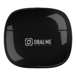 Juodos belaidės ausinės OBALME Seal True Wireless In-EarBuds su blizgiu korpusu