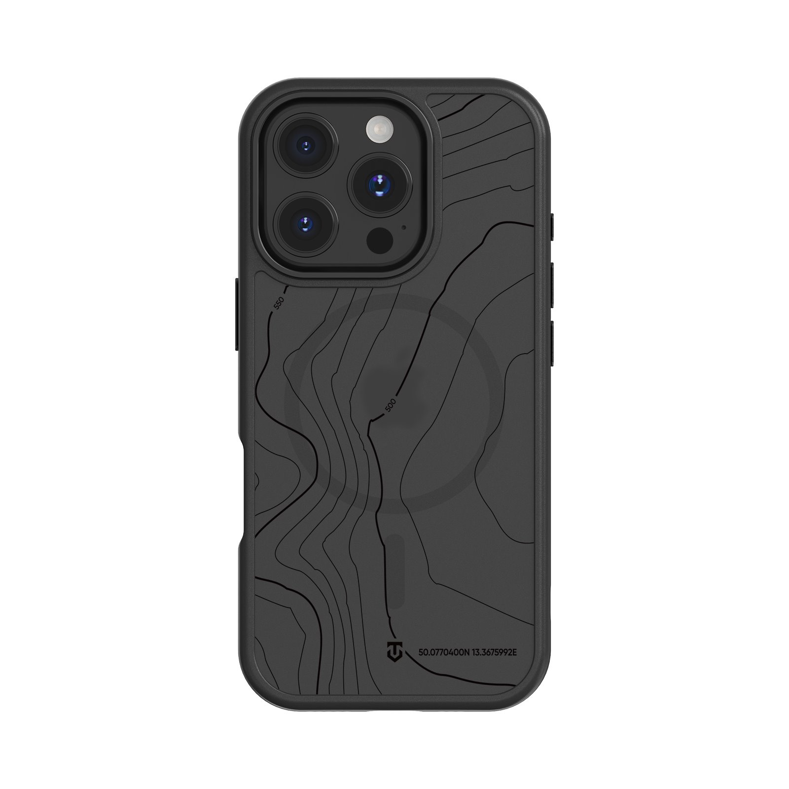 Asphalt dėklas Apple Iphone 16 Pro Tactical MagForce Hyperstealth Sika Asphalt dėklas Apple Iphone 16 Pro su žemėlapio dizainu ir juodos spalvos paviršiumi