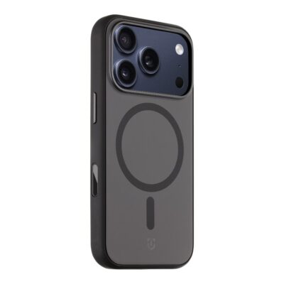 Juodas dėklas Tactical MagForce SmoothIsFast telefonui Apple Iphone 17 Pro su magnetine žiede pažymėta nugaroje