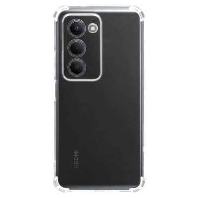 Skaidrus deklas Tactical TPU Plyo telefonui Xiaomi Redmi 15 4G 5G su matiniu pavirsiu ir apsaugomis kampuose