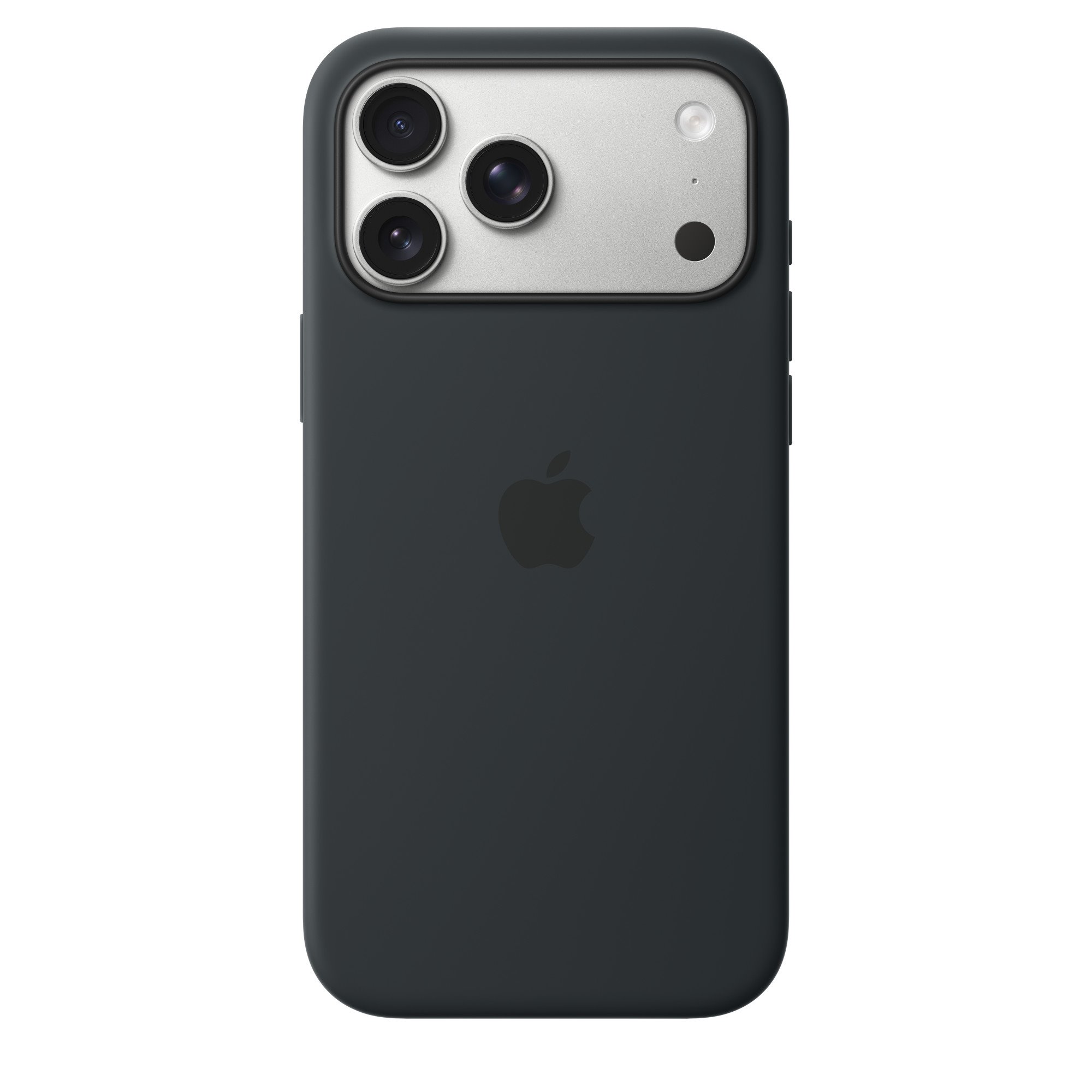 Juodas originalus dėklas MGFR4ZM/A iPhone 17 Pro Max Juodas originalus dėklas MGFR4ZM/A Silicone Cover Magsafe telefonui Apple iPhone 17 Pro Max, apsaugantis kamerą