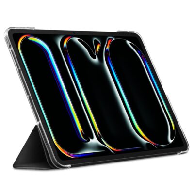 Juodas dėklas Ipad Pro 13 7 8 2024-2025 SPIGEN LIQUID AIR FOLIO matomas iš šono