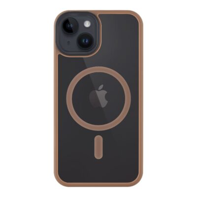 Moucha Moose dėklas Apple Iphone 14 su rusvu kampų rėmeliu