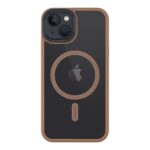 Moucha Moose dėklas Apple Iphone 13 Tactical MagForce Hyperstealth rudas apvadas ir skaidrus juodas pagrindas