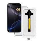 Apsauginis ekrano stikliukas Apple iPhone 17 Pro Max Tactical Impact Barrier matomas su telefono priedu