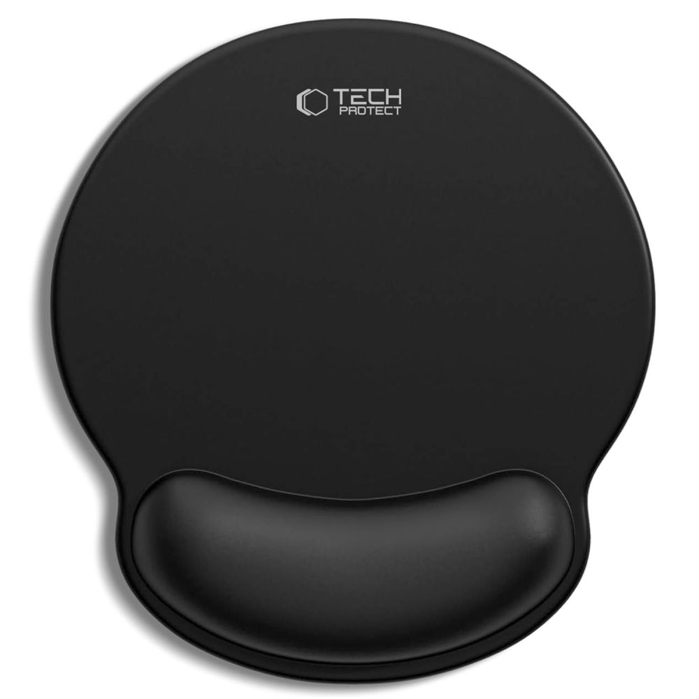 TECH-PROTECT A200 pelės kilimėlis su gelio atrama Juodas pelės kilimėlis TECH-PROTECT A200 su gelio riešo atrama
