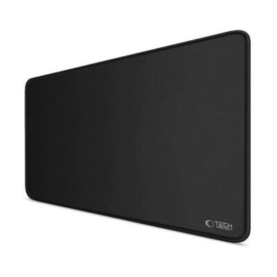 Juodas pelės kilimėlis TECH-PROTECT A100 MOUSE PAD 100 x 50CM stačiakampio formos ir su siūlėmis kraštuose