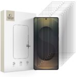 Skaidrus apsauginis ekrano stikliukas Samsung Galaxy S25 Ultra TECH-PROTECT BUNDLE 10-PACK rodomas su dešimt ekrano apsaugų ir dėžute
