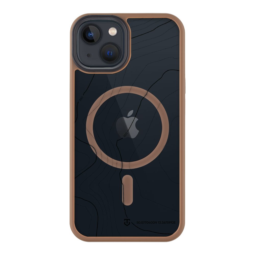 Moucha Moose dėklas Apple Iphone 13 Tactical MagForce Hyperstealth Sika Moucha Moose dėklas Apple Iphone 13 su ruda apsauga ir juodu paviršiumi