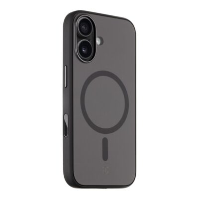 Juodas dėklas Tactical MagForce SmoothIsFast telefonui Apple Iphone 16 su minimalistiniu dizainu ir kamera