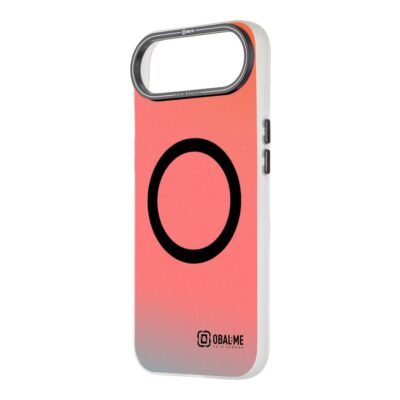 Juodas dėklas Apple Iphone Air OBAL:ME HoloMag ryškiai rožinės spalvos su dideliu juodu apskritimu