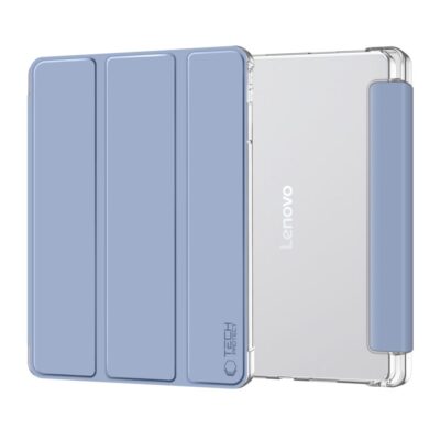 Šviesiai mėlynas dėklas Lenovo Idea Tab 11.0 TB-336 Tech Protect SC Pen Hybrid su skaidriu nugarėlės dangteliu