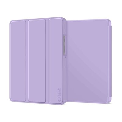 Violetinis dėklas Samsung Galaxy Tab A9 Plus Tech-Protect Smartcase su trimis segmentais ir apsauga