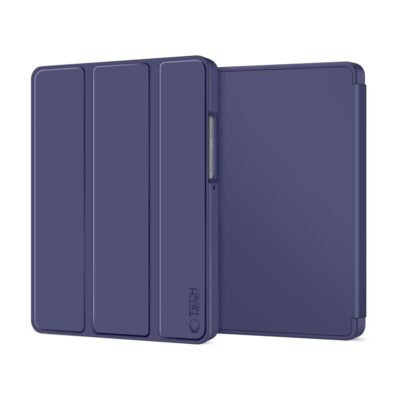 Tamsiai violetinis dėklas Samsung Galaxy Tab A9 Plus Tech-Protect Smartcase su trimis išskirtiniais fronto segmentais