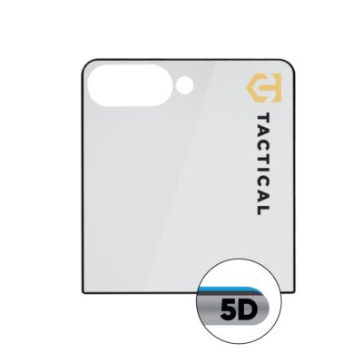 Juodas apsauginis stiklas telefonui Samsung Galaxy Z Flip 7 Tactical Glass Shield 5D skaidrus su juodu kraštu
