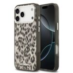 Rudas dėklas Karl Lagerfeld IML Leopard MagSafe telefonui Apple iPhone 17 Pro Max su gyvūnų rašto motyvu