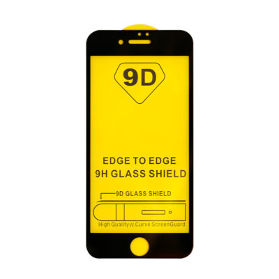 9D juodas apsauginis ekrano stikliukas Apple iPhone 7 8 SE 2020 su stiklo apsauga nuo krašto iki krašto