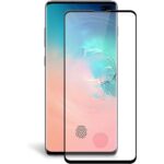 Juodas 9D apsauginis ekrano stikliukas Samsung Galaxy G973 S10 su išpjovimu priekinėje pusėje